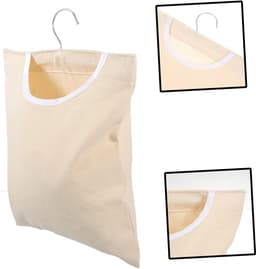 Opbergzak Wasknijpers - Waszak Hanger - Ruimte Besparen - Grote Opening - 36x26.5CM - Beige — thumbnail 4