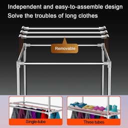 2 Tier Electric Heated Clothes Drying Rack Drying Using Hot Air Fan, 180 Minute Timer, Fast Heated Clothes Drying Closet, Load 20kg, 1000W (Color : PURPLE — thumbnail 3
