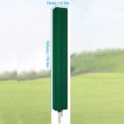 Droogmolen Hoes - 165 x 16 x 16 cm - Beschermhoes Universeel - Oxford-stof - Heavy Duty Roterende Waslijn Afdekking - Met rits en trekkoord - Waterdicht - Stofdicht - Winddicht - UV-bestendig - Voor Tuin, Binnenplaats, Buiten en op de Camping - Groen — thumbnail 4