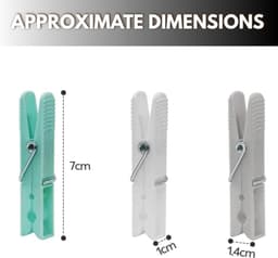 Wasknijpers - Kledingknijpers Waslijn - Kleding Drogen - Sterke Antislip Grip - 7 cm - Wit — thumbnail 4