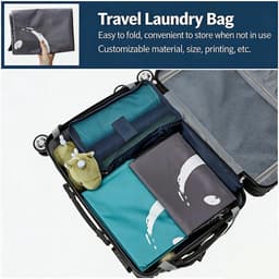 OLOEY Reiswaszak – Grote, machinewasbare organizer voor vuile was met trekkoord – Lichtgewicht – Afmetingen: 24 x 36 inch – Groen — thumbnail 3
