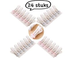 24 stuks - Wasknijpers - Schattige wasknijpers in de vorm van kattenpootjes - Met zacht handvat en stevige sluiting - Diverse kleuren