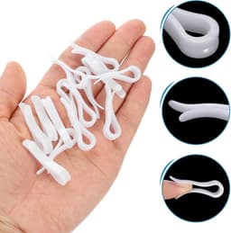 Krokodillenclips - Hemdclips Wasknijpers - Kleding Organiseren - U-vormig Antislip - 100 stuks 38 cm - Wit — thumbnail 5