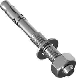 Wigankers M16 - Betonankers Zwaar - Bevestigen Constructies - Gegalvaniseerd Staal - 160 mm Lengte - Zilverkleurig — thumbnail 1