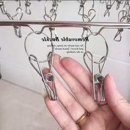 Roestvrijstalen sokkendroger Sokkenhouder Mini-wasdroger voor baby's Sokkenhouder Mini-kleren Airer Campingkleding Airer Camping Sokhouder Kleding Airer 36 wasknijpers — thumbnail 5