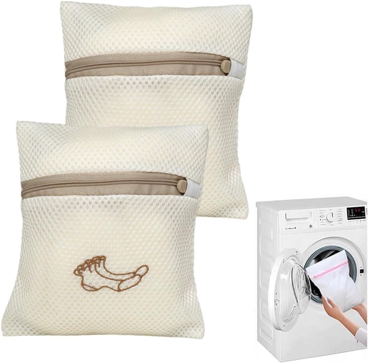 Waszakken voor de Wasmachine, Set van 2, Herbruikbare Netzakken 18 x 20 cm voor Delicate Was, BH's, Sokken en Schoenen — afbeelding 1