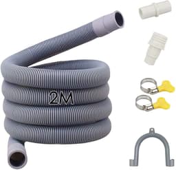 Ibenzoa® Flexibele Afvoerslang Set van 2 Meter voor Wasmachines en Vaatwassers met Accessoires — thumbnail 1