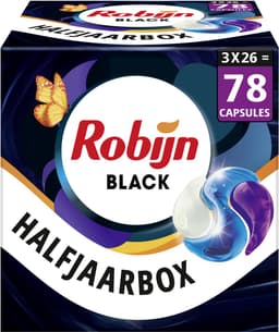 Robijn Wasmiddel - 3-in-1 Wascapsules - Black Velvet - 3 x 26 stuks - 78 Wasbeurten - Voordeelverpakking — thumbnail 1