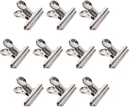 Grote Metalen Bindclips 75 mm - Sterke Klemmen voor Documenten en Foto's (10 stuks) — thumbnail 1