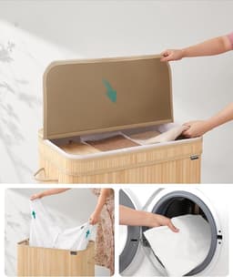 MAZAZU - Wasmand - Met handvaten - 150 Liter - 62.5x16.3x24 — thumbnail 4
