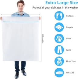 Waszakken XXL 90 x 110 cm - Ideaal voor Beddengoed, Kleding en Delicate Was — thumbnail 2