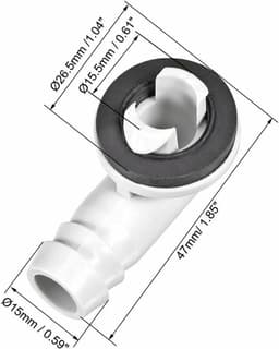 Geschikt voor Draagbare airconditioner accessoire, airconditioning afvoerslang connector elleboog fitting voor mini-split units en raam airco unit onderdelen 15mm 3st — thumbnail 2