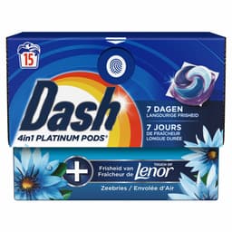 Dash 4in1 Platinum Wasmiddel Pods Zeebries - 4 x 15 wasbeurten — thumbnail 3