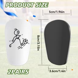 8 * 5cm Scheenbeschermers voor Voetbal - Extra Mini-Beschermers voor Heren Dames Jongens Meisjes, 2 Paar — thumbnail 3