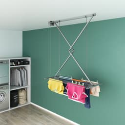 Foxydry Mini 128 cm plafond droogrek - handbediend - 9,6 m drooglengte - grijs — thumbnail 4
