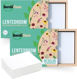 BambiClean Wasstrips Voordeelverpakking Lentedroom - 240 wasbeurten - Milieuvriendelijke Wasmiddeldoekjes - Wasmiddel Strips Proefpakket — thumbnail 1
