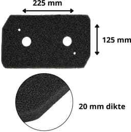 Bramokava – Droger Filter – 4 Stuks – Geschikt voor Bosch Siemens - Condensor Wasdroger Droogkast Schuimfilter – Alternatief voor 12007650 – 225x125x20 mm — thumbnail 3