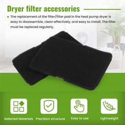 Bramokava 4x Filter geschikt voor Beko Blomberg Droger 2964840100 - 235 x 150 mm - Spons Foam Schuimfilter — thumbnail 3