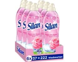Silan Passie Voor Rozen - Wasverzachter - Zijdezachte Was - Langer Stralende Kleding - Langdurige Frisheid - Voordeelverpakking - 6 x 37 wasbeurten