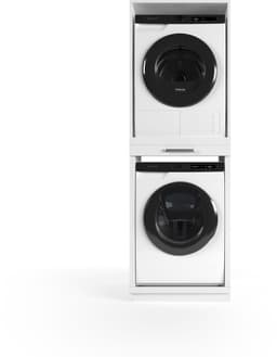 Wasophoogte® Wasmachine Kast Lisbon - Wasmachine verhoger - Wasmachine ombouw - 700(D)*665(B)*1980(H) mm - Wit — thumbnail 1