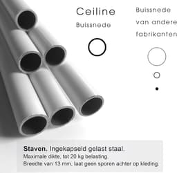 Handmatig droogrek 120 cm - Ruimtebesparend en duurzaam — thumbnail 4