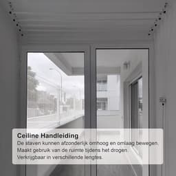 Handmatig droogrek 120 cm - Ruimtebesparend en duurzaam — thumbnail 2