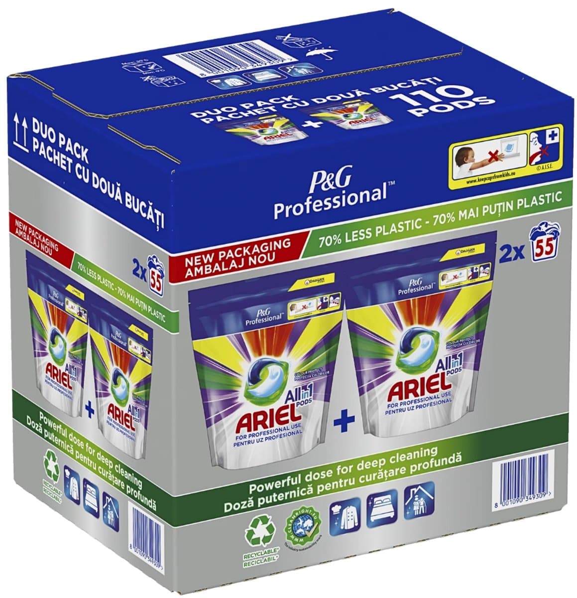 Ariel - Color - Professional All-in-1 Wasmiddel Pods - Krachtige Reiniging - 110 Wasbeurten — afbeelding 1