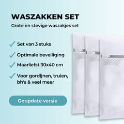 RENALUX - Waszakjes met Rits - Waszakken voor Wasgoed - Waszak - Laundry Bag - Waszakje Lingerie - Waszakjes Groot - Waszak Groot - Wasnet - Wasnetten - Waszakken met Rits - 3 Stuks - 30 x 40 cm — thumbnail 4