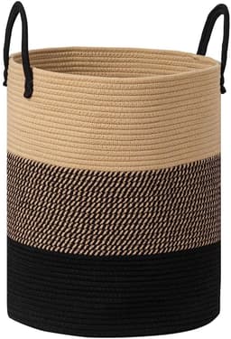 CHIWIN – Speelgoedopberger & Badkamer Organizer – 50cm Hoog – Handgevlochten Wasmand voor Slaapkamer, Wasruimte & Kinderkamer — thumbnail 4