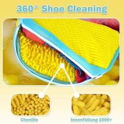 Waszak - 2 stuks - Wasnet Voor Schoenen - 360° Uitgebreide Reiniging - 39 x 19 Cm - Netje Anti-Vervorming - Delicaat Wasgoed - Herbruikbaar - Met Rits En Hangende Ring — thumbnail 5