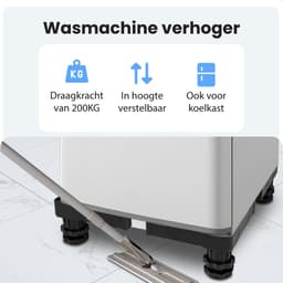 Wasmachine Verhoger - Geschikt voor Droger, Koelkast, Vaatwasser en Vriezer - Wasmachine Kast - Opbouwmeubel - Verstelbaar - Luft — thumbnail 2