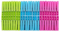 Benson Wasknijpers - 96x stuks - kleurenmix fel - kunststof - 8 cm - was op hangen — thumbnail 2