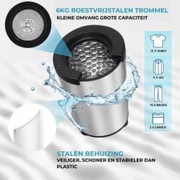 Lodgy® - Centrifuge - Droogzwierder - Centrifuge voor Wasgoed - Mini Wasdroger - RVS — thumbnail 2