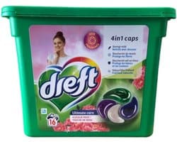 Dreft Ultimate Care 4in1 Caps Vleugje Rose - 6 x 16 caps