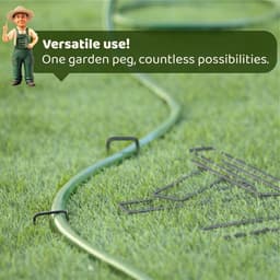 Grondankers 25 stuks - Stabiele grondpennen voor tuin en tent - 150 mm x 25 mm x Ø 2,7 mm - Stalen grondankers voor onkruidbestrijding — thumbnail 2