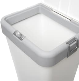 Motek® - Wasmand -Mono Vak met Touch Deksel - 40 L - wasmand met deksel - Wassorteerder - Grijs - Wit — thumbnail 3