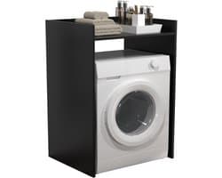 Wasmachine kast - wasmachine ombouw kast - wasmachine meubel - zwart — afbeelding 1