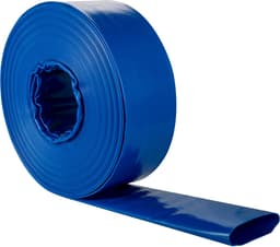 Afvoerslang, 38 mmx 32 M, Plat Gegolfde Pvc-Weefsel Slang, Heavy-Duty Terugloopslang met Klemmen, Weerbestendig en Breukvast — thumbnail 1