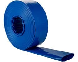 Afvoerslang, 38 mmx 32 M, Plat Gegolfde Pvc-Weefsel Slang, Heavy-Duty Terugloopslang met Klemmen, Weerbestendig en Breukvast