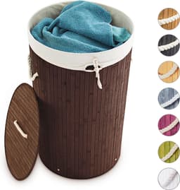 Opvouwbare wasmand - Bamboe hout - 80 liter / 65 cm hoog. — thumbnail 1