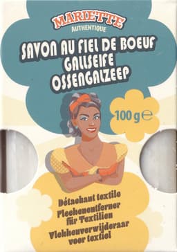 Authentieke ossengalzeep - Vlekkenverwijderaar voor textiel - 100g - Mariette - ossengalzeep 100 g, Mariette ossengalzeep, vlekkenverwijderaar textiel, natuurlijke vlekverwijderaar, voorbehandeling vlekken kleding — thumbnail 1