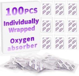 Verpakt - Midukit zuurstofabsorberende stoffen voor voedselopslag 500cc, 100 verpakkingen, voedselveilige verpakkingen voor langdurige voedselopslag, Mason potten, Mylar zakken, inblikken — thumbnail 1