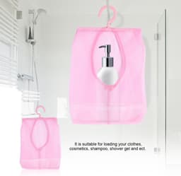 Waszak van Mesh, Multifunctionele Opbergtas van Mesh voor Ondergoed, Reistas met Ophanghaak voor Sokken, Kousen, Bh's en Ander Ondergoed de badkamer. (PINK) — thumbnail 4
