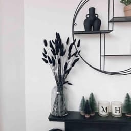 50 konijnenstaarten zwart 40cm, gras boho woonkamer bruiloft — thumbnail 3
