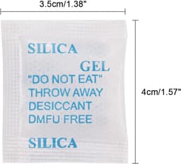 Gel zak voor het bewaren van levensmiddelen, luchtvochtigheid, 100 verpakkingen, silicagel sachets droogmiddel, levensmiddelenkwaliteit, vochtabsorberend, luchtontvochtiger — thumbnail 2