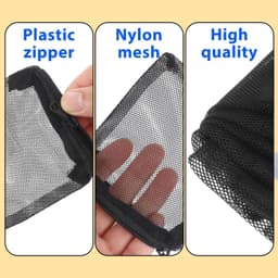 Filterzakken voor Aquariummedia - Zwart - Herbruikbaar Fijnmazig Polyester - Voor Ringen en Filterstenen — thumbnail 4