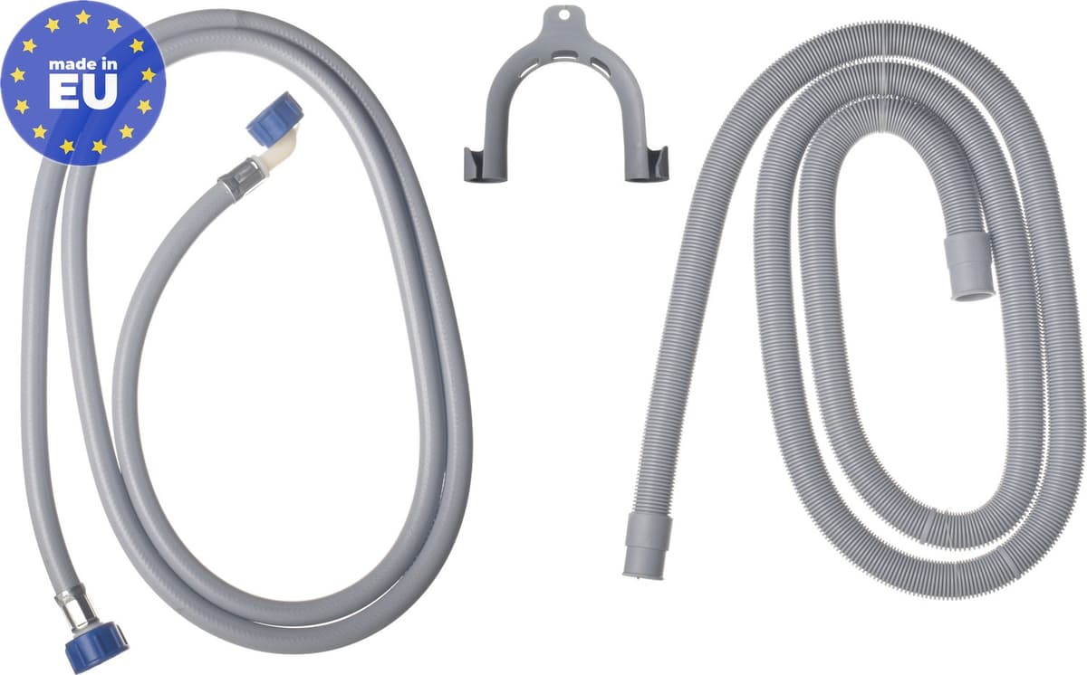 AMIG Wasmachine Slangenset 2m - Aan- en Afvoerslang + Bocht Compleet — afbeelding 1