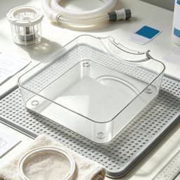 Lage opvangbak - lekbak - Lekbak wasmachine - Universeel - Wateropvang -- Opvangbak tegen lekkage - Opstaande Rand - Afvoerbak - Lekbak Koelkast Vaatwasser Diepvriezer - voor appartementen, garages en huurwoningen - Transparant — thumbnail 3