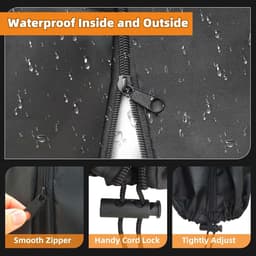 Rotating Clothesline Cover - Waterdichte en Duurzame Bescherming voor Droogrekken, Geschikt voor Buitengebruik, Zipper Sluiting en 420D Materiaal (165 x 16 x 16 cm) — thumbnail 5