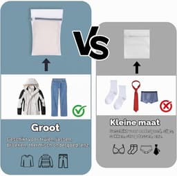 3x Mesh Waszakken 30x40cm, Wasnet voor Wasmachine, Waszak met Rits, Wit met Roze Accenten, Ideaal voor Delicate Kleding en Ondergoed — thumbnail 5